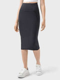 Slit Wrap Active Skirt - Trendsi - Flyclothing LLC