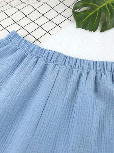Textured Dropped Shoulder Cardigan and Shorts Set - Trendsi - Flyclothing LLC