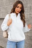 Quarter Zip Dropped Shoulder Sweatshirt - Trendsi - Flyclothing LLC
