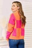 Woven Right Checkered V-Neck Dropped Shoulder Cardigan - Trendsi - Flyclothing LLC
