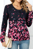 Floral Button Front Round Neck Cardigan - Trendsi - Flyclothing LLC