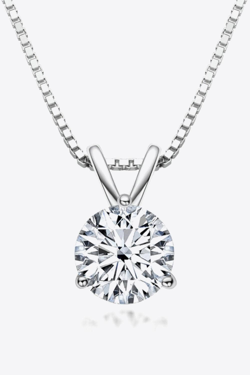 Show Off 1 Carat Moissanite Pendant Necklace - Trendsi