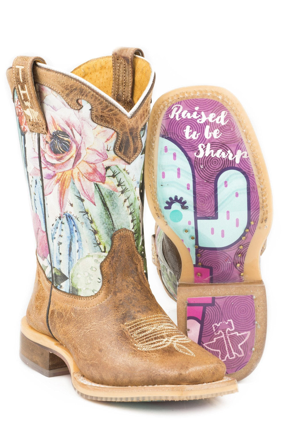 Tin Haul Little Girls Cactilicious With Raised To Be Sharp Sole - Tin Haul