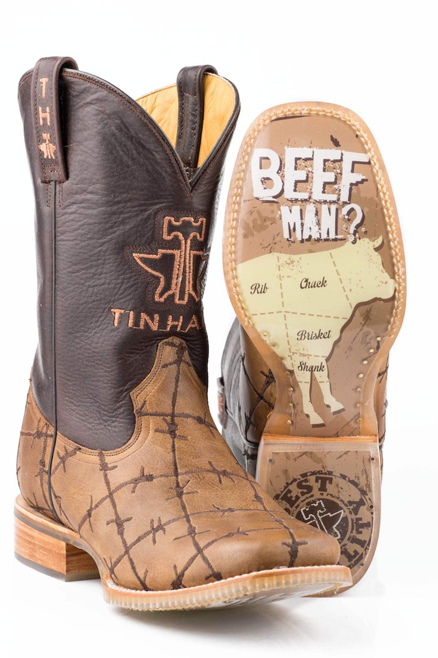 Tin Haul MENS DON'T FENCE ME IN WITH BUTCHER SHOP SOLE - Tin Haul - Flyclothing LLC