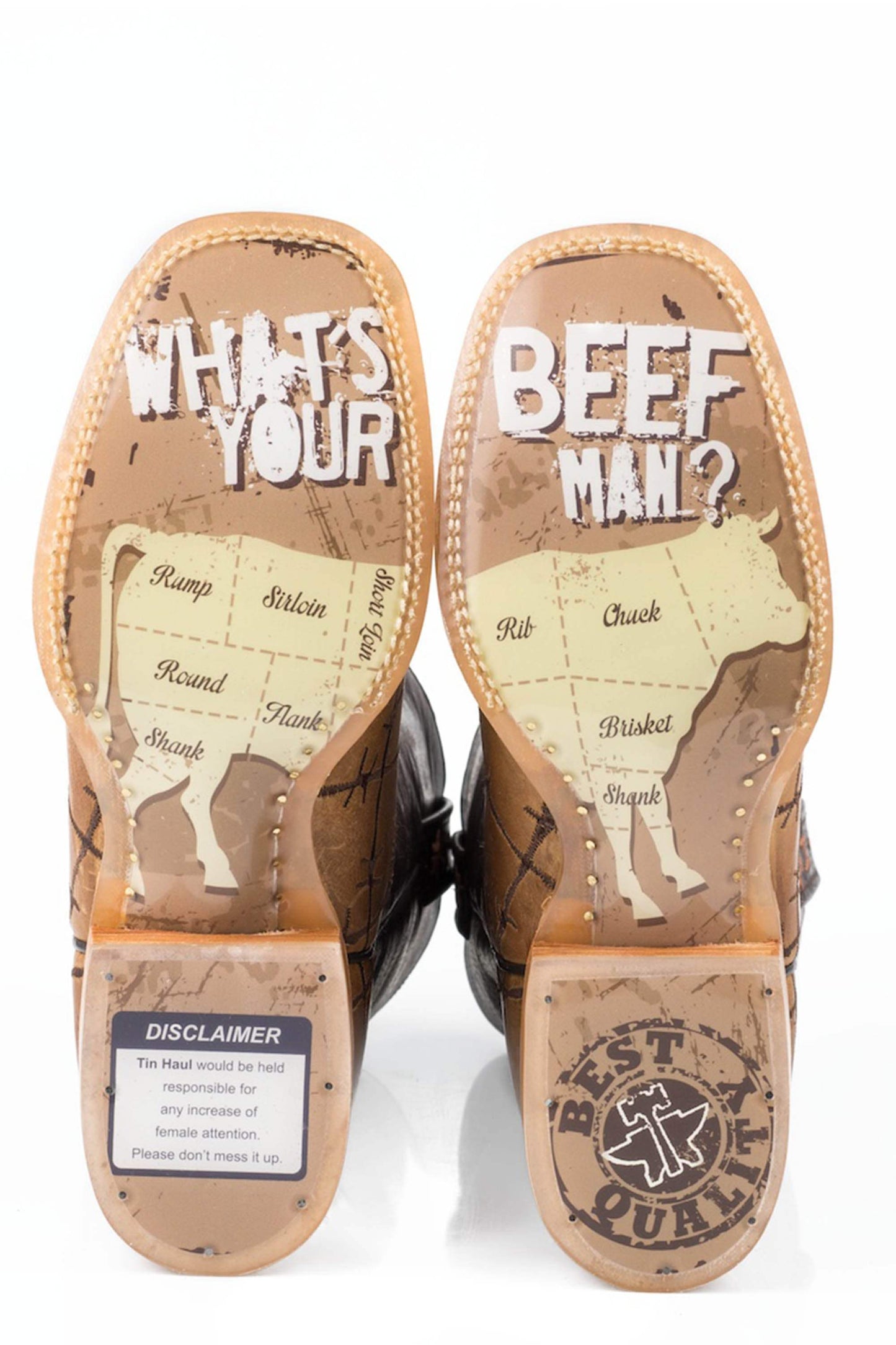 Tin Haul MENS DON'T FENCE ME IN WITH BUTCHER SHOP SOLE - Tin Haul - Flyclothing LLC
