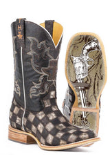 Tin Haul MENS GUNMETAL CHECK WITH GUNSLINGER SOLE - Tin Haul - Flyclothing LLC
