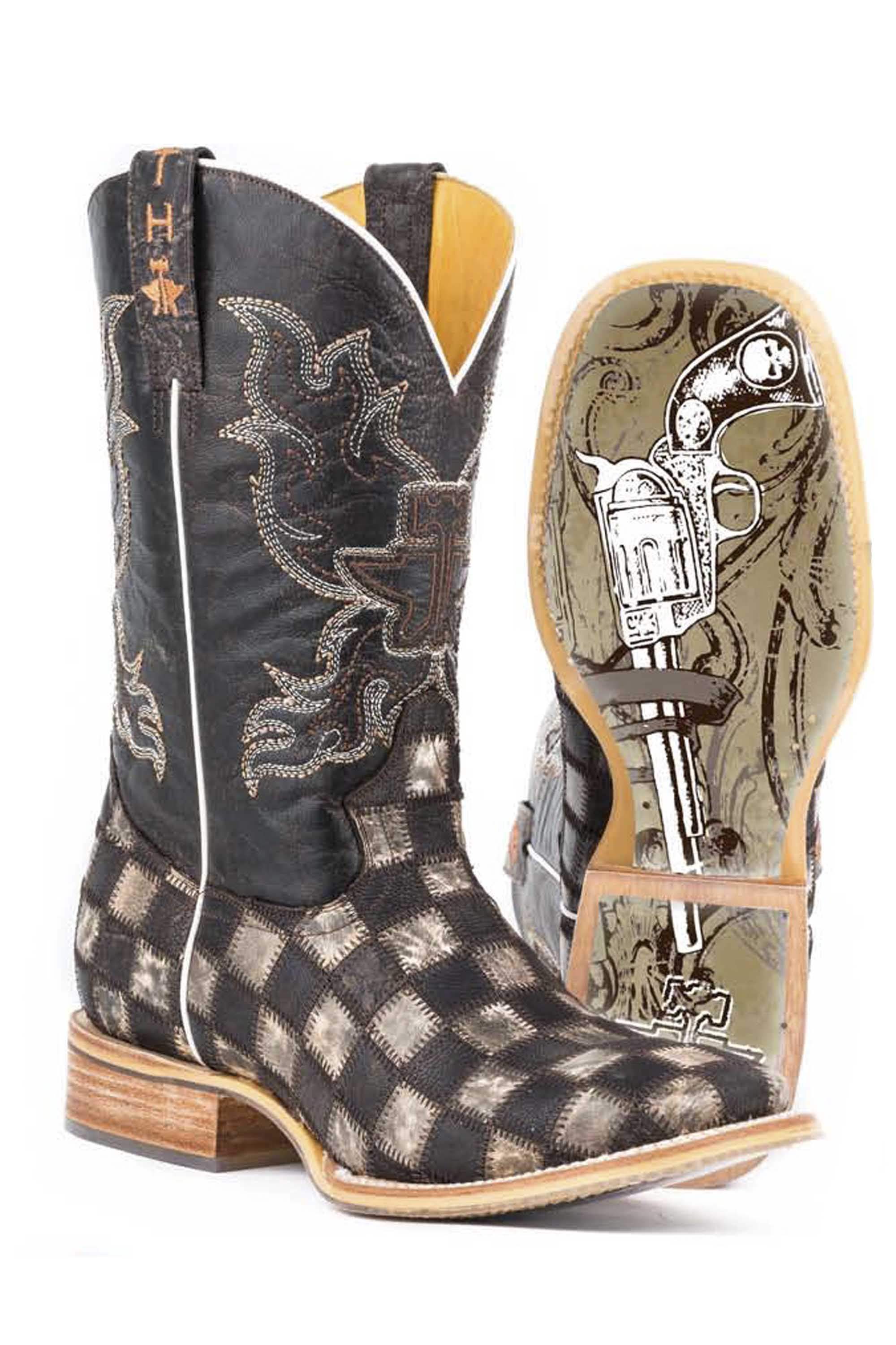 Tin Haul MENS GUNMETAL CHECK WITH GUNSLINGER SOLE - Tin Haul - Flyclothing LLC