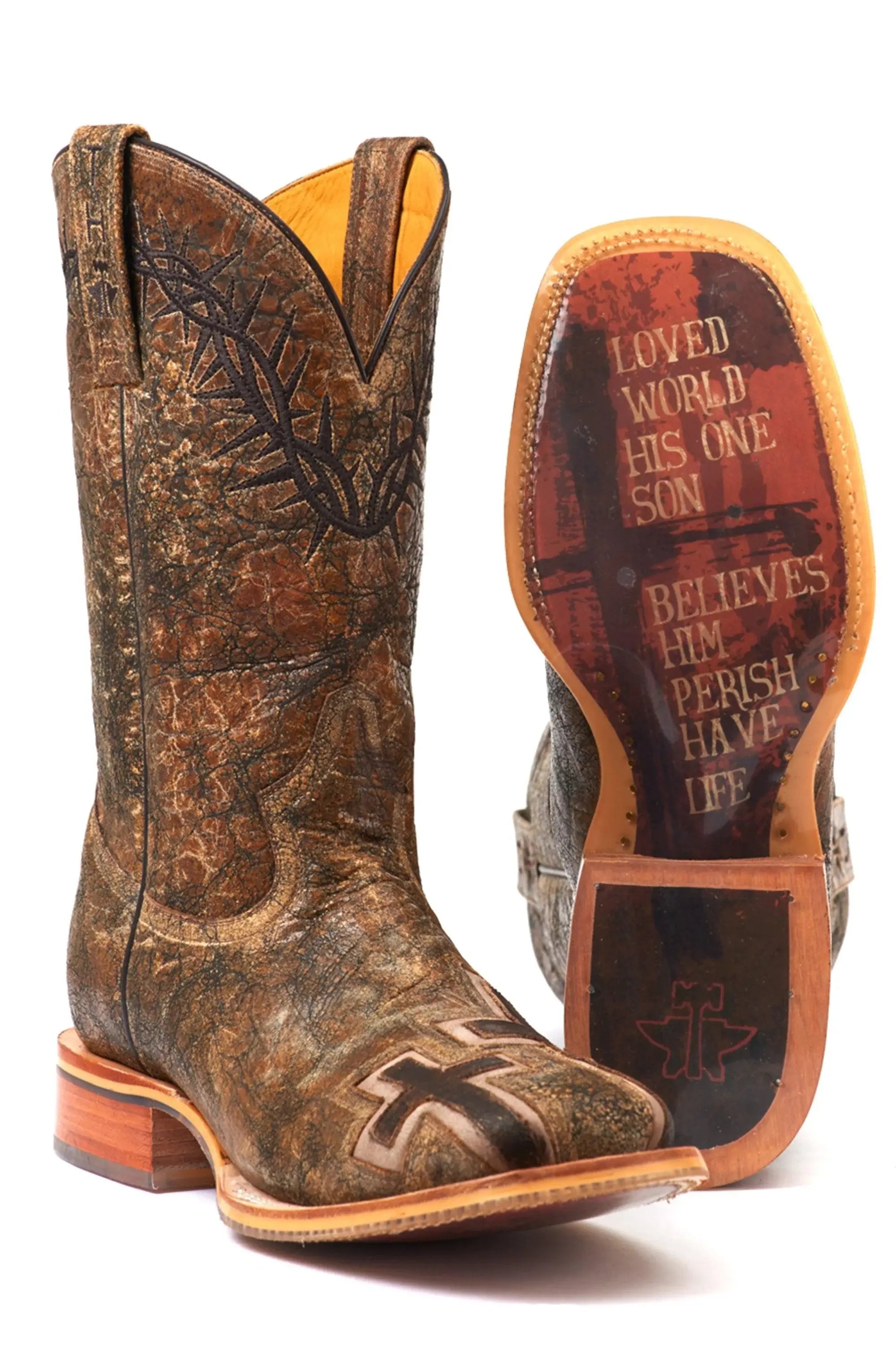 Tin Haul Mens John 3:16 W With Bible Verse Sole - Tin Haul - Flyclothing LLC