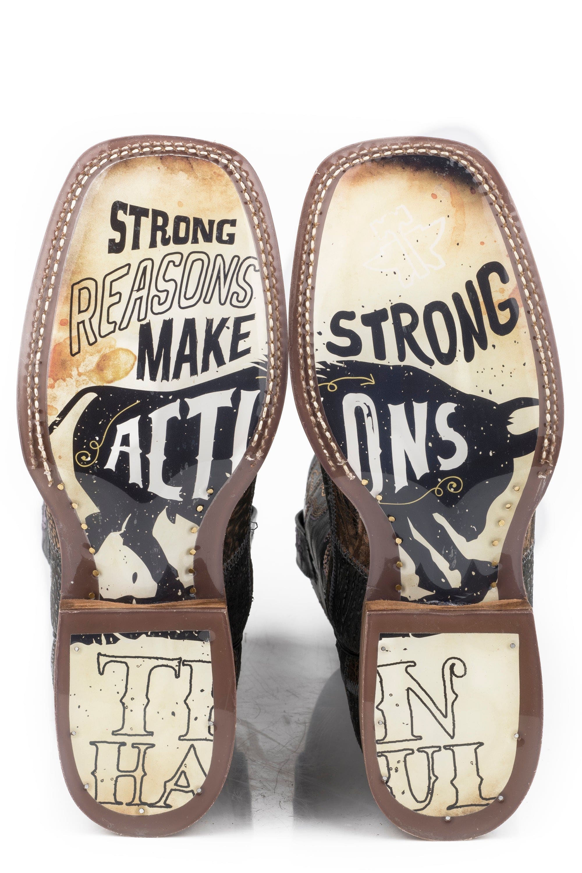 Tin Haul MENS NO BULLS**T WITH STRONG ACTIONS SOLE - Tin Haul