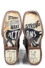 Tin Haul MENS NO BULLS**T WITH STRONG ACTIONS SOLE - Tin Haul