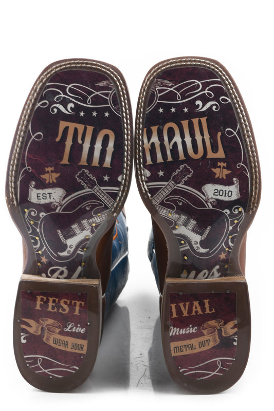Tin Haul MENS RODEO LIKE A ROCK STAR WITH COUNTRY FESTIVAL SOLE