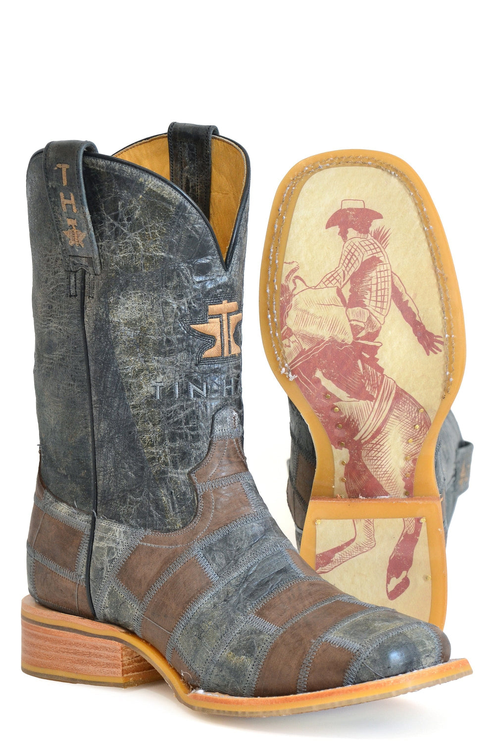 Tin Haul MENS BRICKS AND STONES WITH RIDE EM COWBOY SOLE