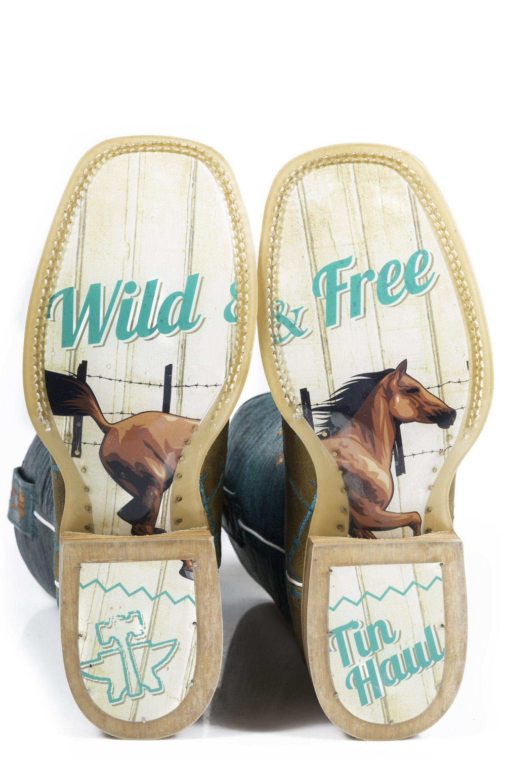 Tin Haul Womens Barbd Wire With Wild And Free Sole - Tin Haul - Flyclothing LLC