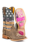 Tin Haul WOMENS AMERICAN WOMAN WITH SHOOT LIKE A GIRL SOLE