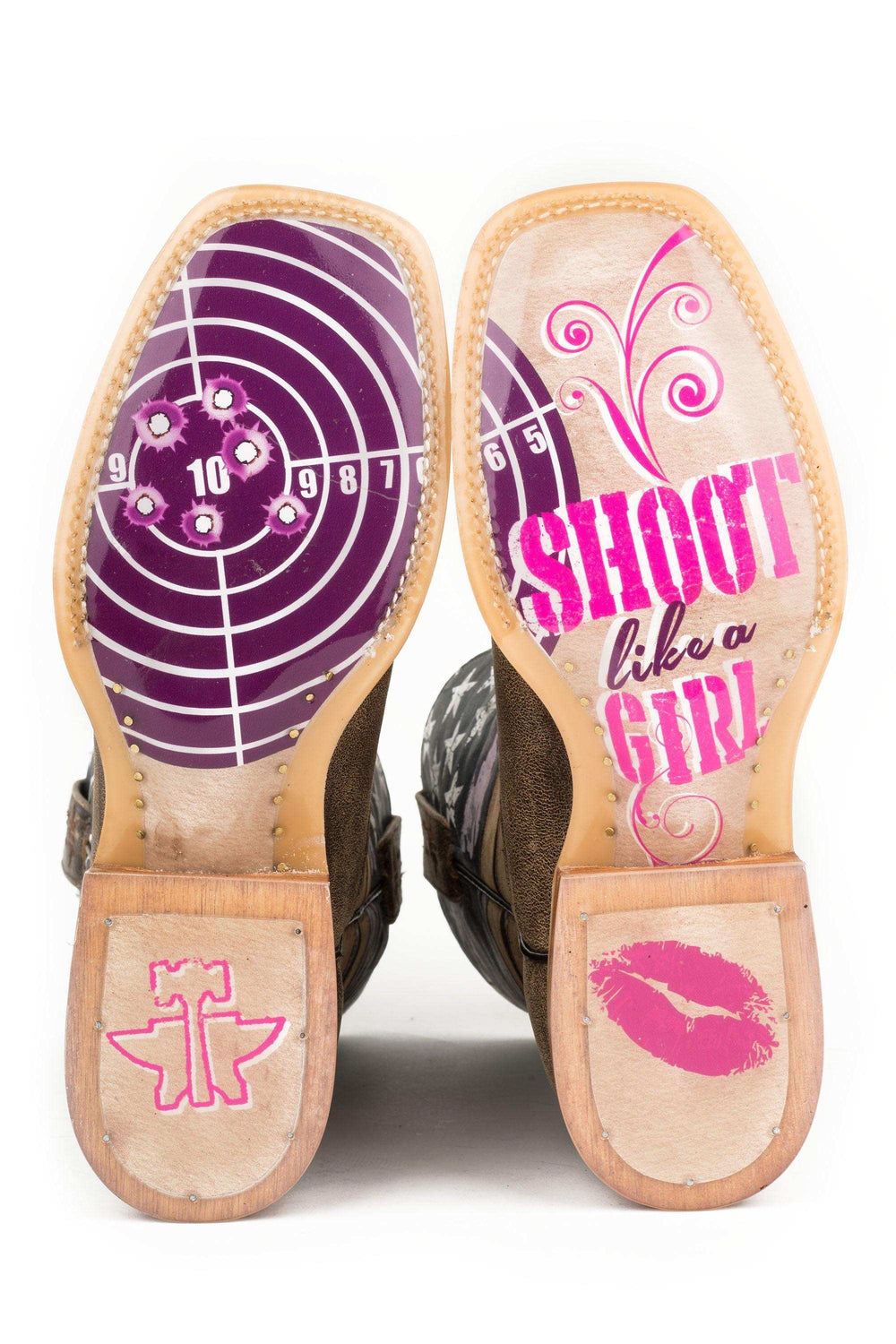 Tin Haul WOMENS AMERICAN WOMAN WITH SHOOT LIKE A GIRL SOLE - Tin Haul - Flyclothing LLC