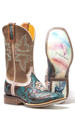 Tin Haul WOMENS LONE FLOWER  WITH BOHO FEATHER SOLE