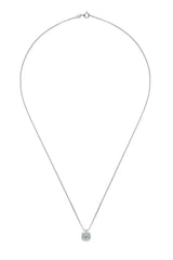 Moissanite Pendant Platinum-Plated Necklace - Trendsi - Flyclothing LLC