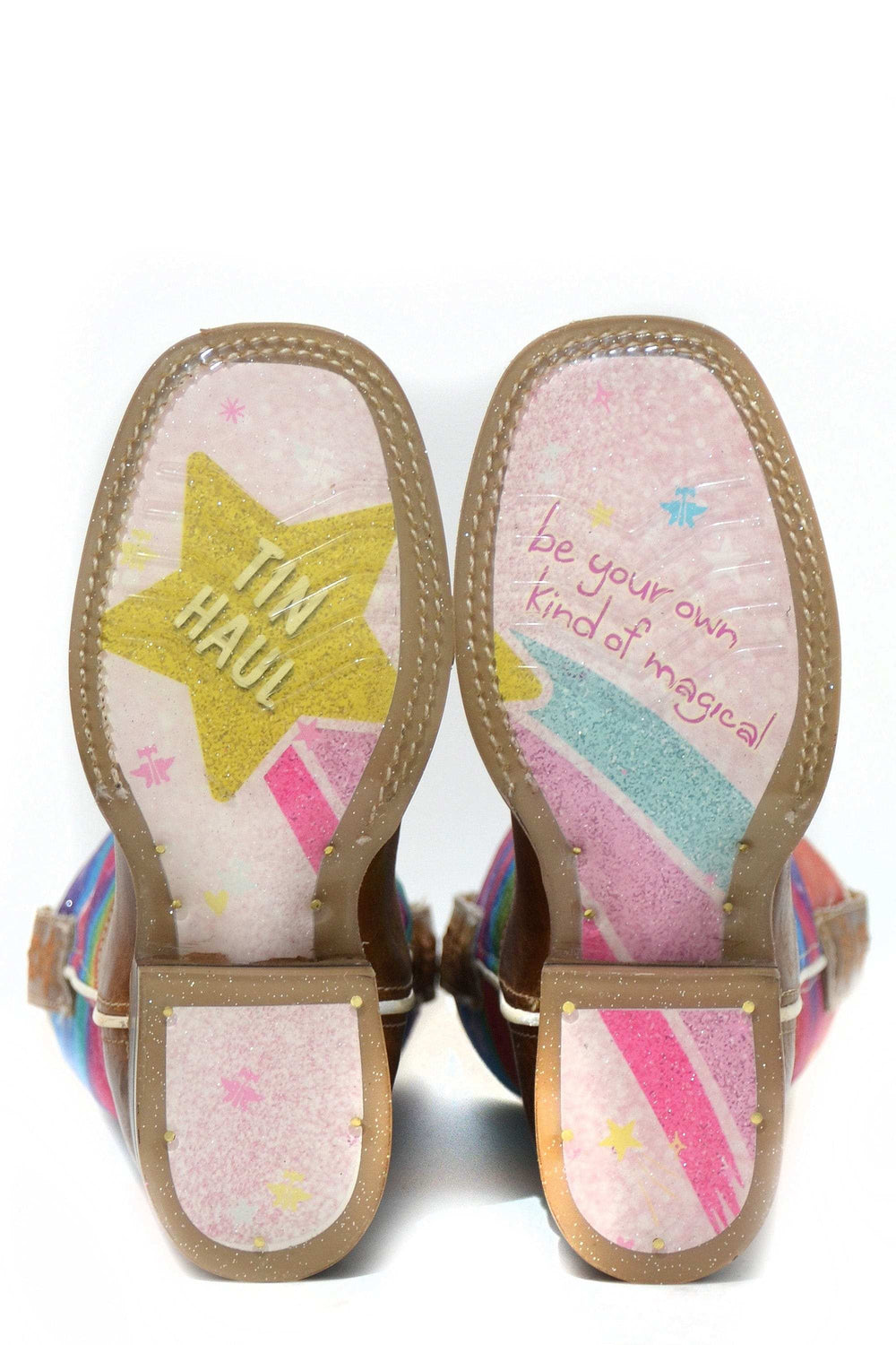 Tin Haul BIG GIRLS RAINBOW SPARKLES WITH MAGICAL STAR SOLE - Tin Haul - Flyclothing LLC