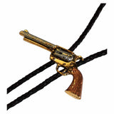 Tri-Color Six-Shooter Pistol Western Bolo Tie - Rockmount Clothing - Flyclothing LLC