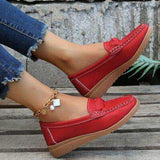 Weave Wedge Heeled Loafers - Trendsi - Flyclothing LLC