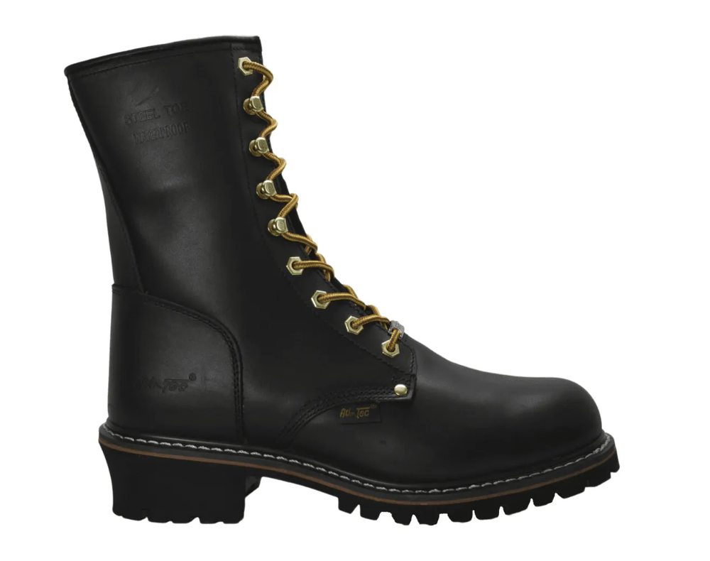 AdTec Men 9" Logger Boots Steel Toe Waterproof - AdTec
