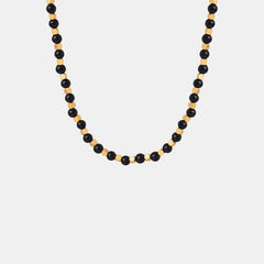 Agate Beaded Titanium Steel Necklace - Trendsi