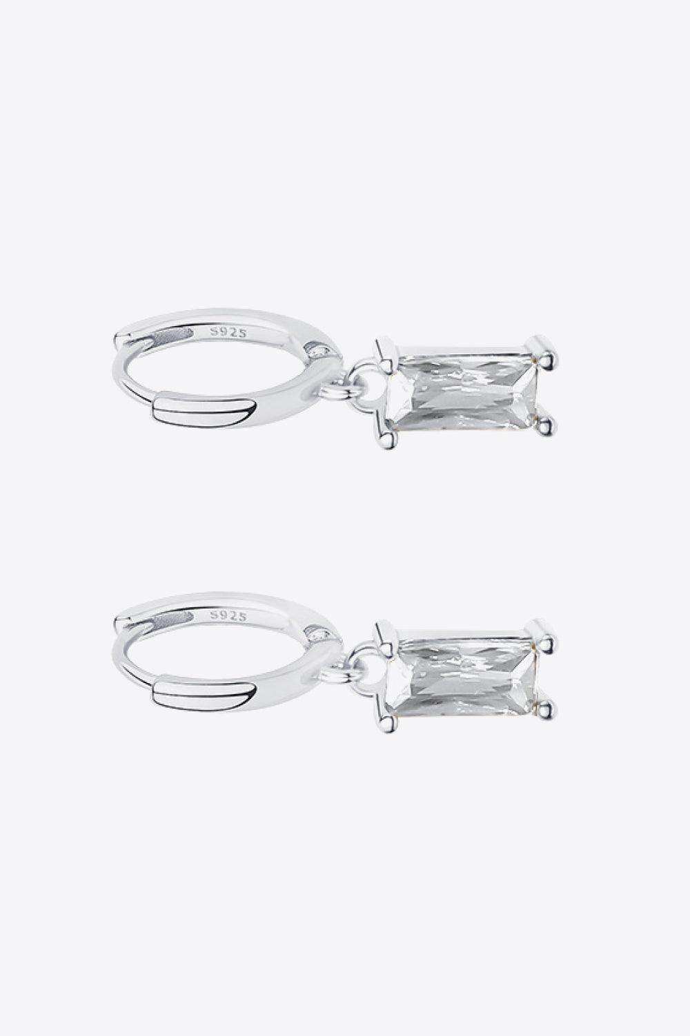 Retro 925 Sterling Silver Cubic Zirconia Drop Earrings - Trendsi - Flyclothing LLC