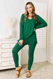 Zenana Lazy Days Full Size Long Sleeve Top and Leggings Set - Trendsi - Flyclothing LLC