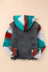 Drawstring Hooded Pocketed Denim Jacket - Trendsi - Flyclothing LLC