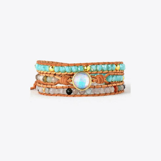 Opal Beaded Layered Bracelet - Trendsi
