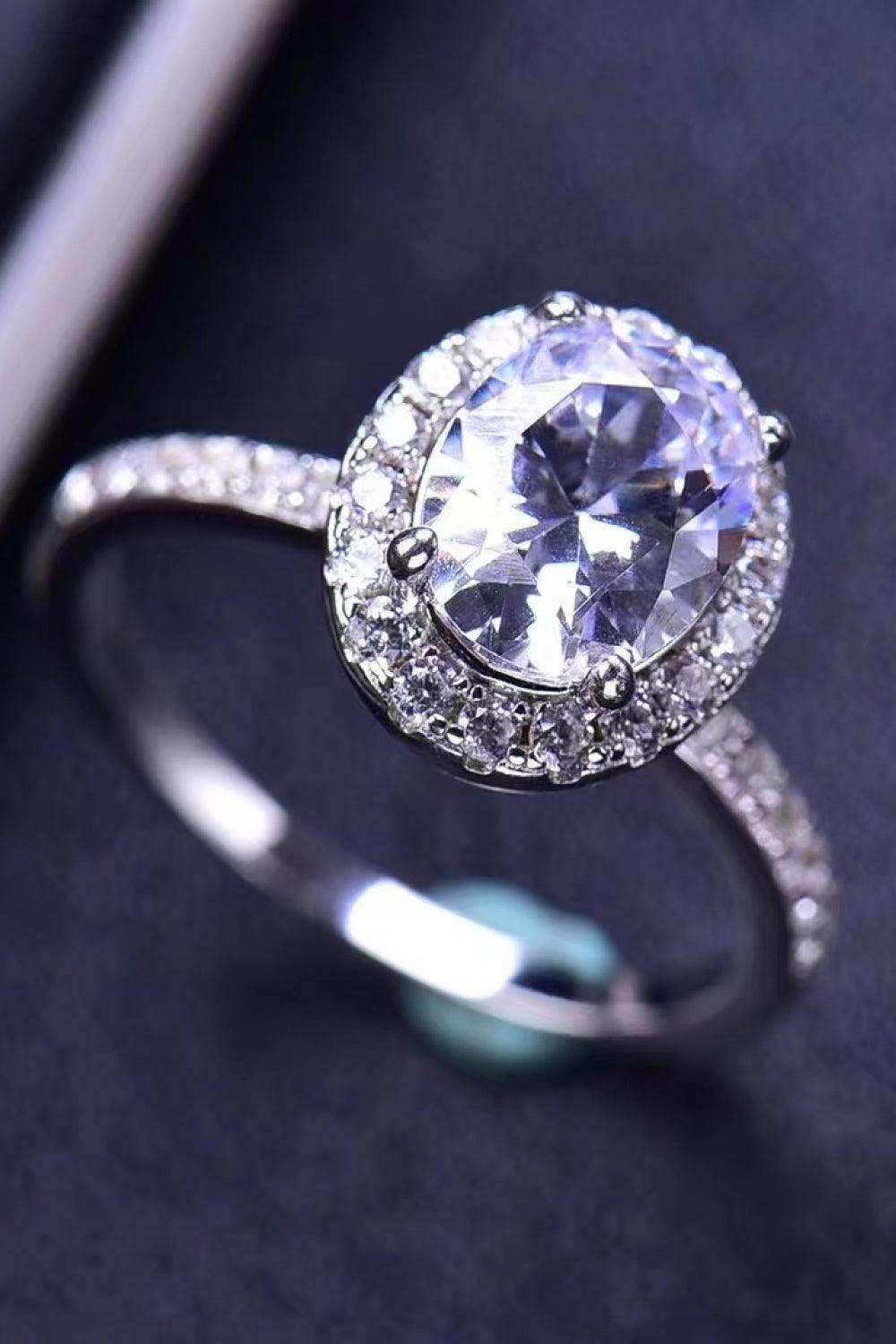 2 Carat Moissanite 18k Platinum-Plated Ring - Trendsi - Flyclothing LLC