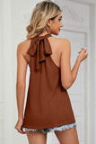 Tied Grecian Neck Tank - Trendsi - Flyclothing LLC