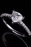 1 Carat Moissanite Triangle 925 Sterling Silver Ring - Trendsi - Flyclothing LLC