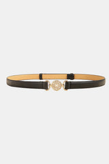 Rhinestone Decor PU Leather Belt - Trendsi - Flyclothing LLC