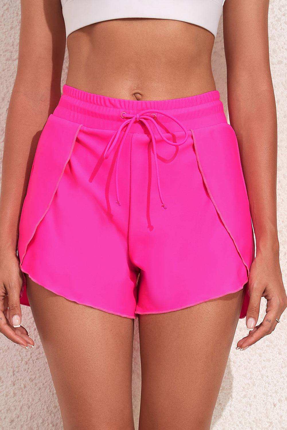 Drawstring Waist Swim Shorts - Trendsi - Flyclothing LLC