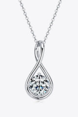 2 Carat Moissanite 925 Sterling Silver Necklace - Trendsi - Flyclothing LLC