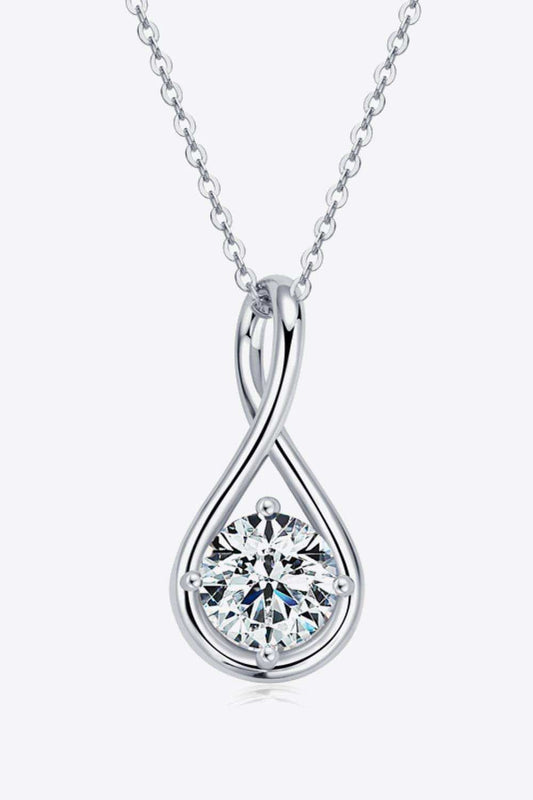 2 Carat Moissanite 925 Sterling Silver Necklace - Trendsi - Flyclothing LLC