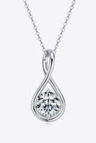2 Carat Moissanite 925 Sterling Silver Necklace - Trendsi