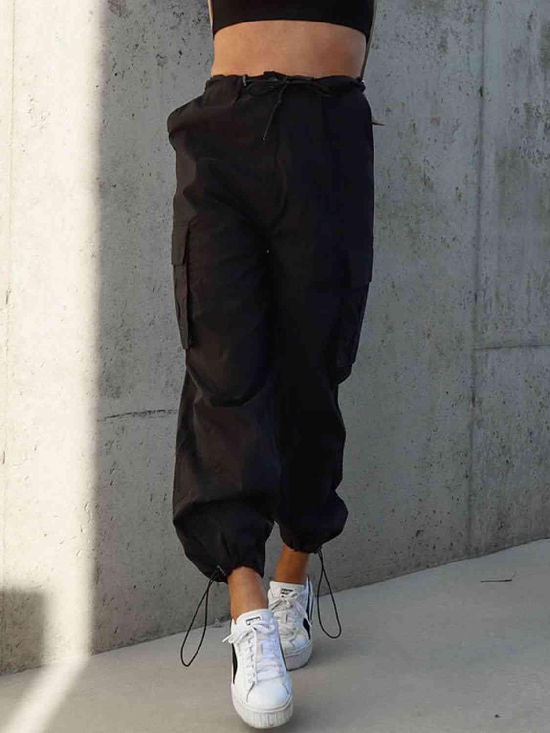 Drawstring Pants with Pockets - Trendsi