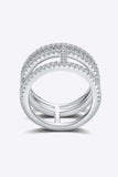 Moissanite Cutout Wide Ring - Trendsi - Flyclothing LLC