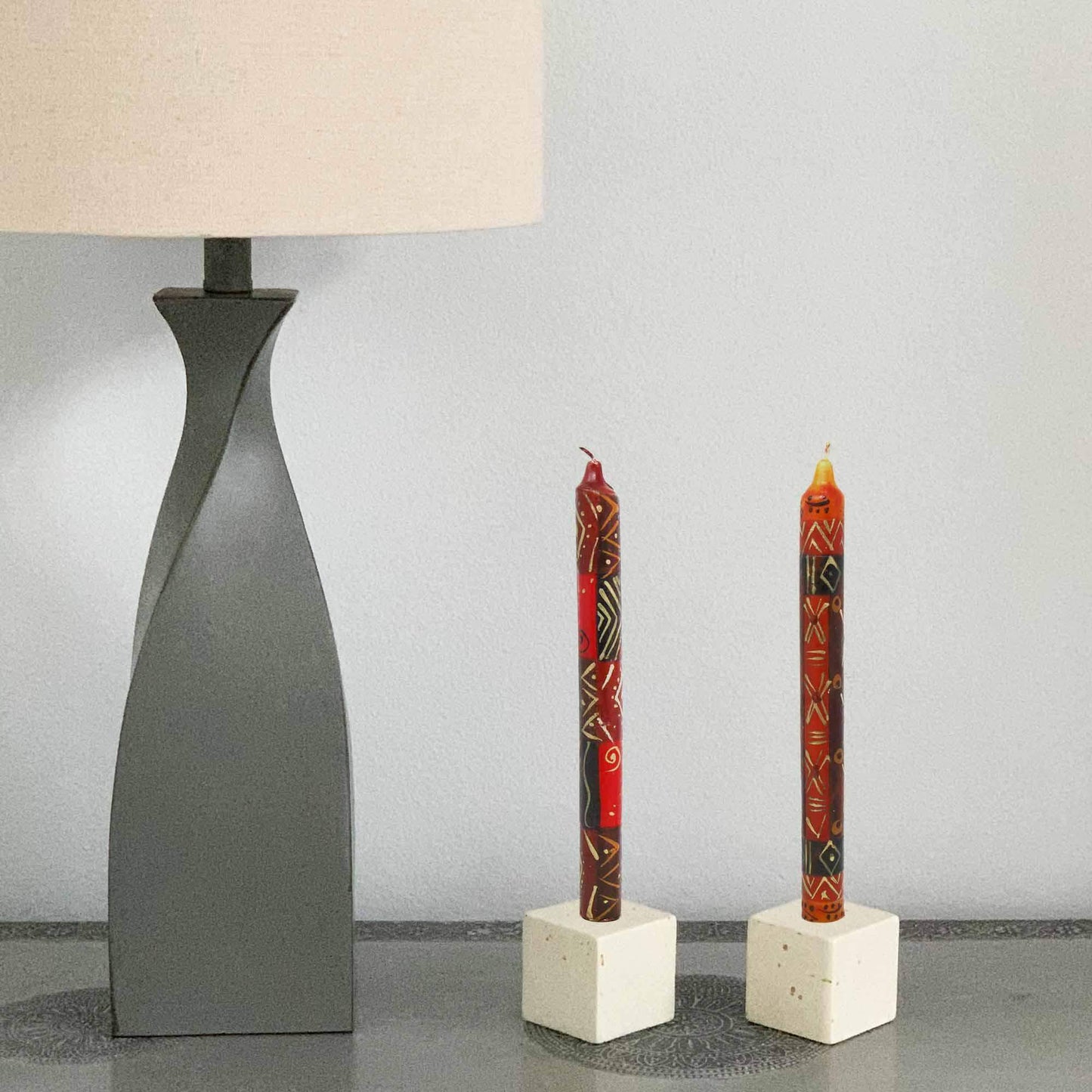Set of Three Boxed Tall Hand-Painted Candles - Bongazi Design - Nobunto - Nobunto - Flyclothing LLC