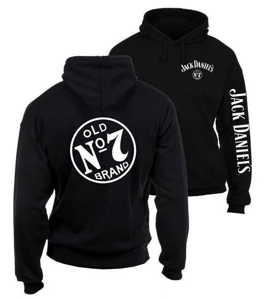 Jack Daniel's Mens Hoodie W/ Logo On Front, Back & Sleeve Shirt - Jack Daniels Clothing
