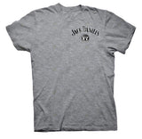 Jack Daniel's Gray Distressed Logo Mens T-Shirt - Jack Daniels Clothing - Flyclothing LLC