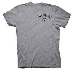 Jack Daniel's Gray Distressed Logo Mens T-Shirt - Flyclothing LLC
