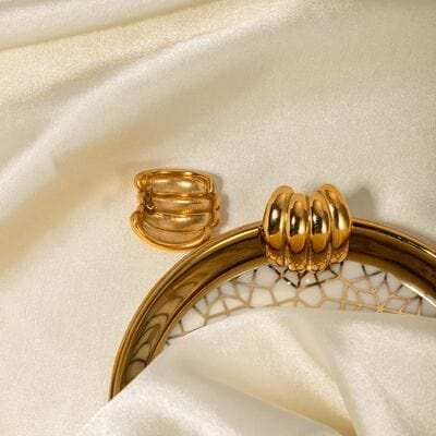 Stainless Steel Geometric Stud Earrings - Trendsi - Flyclothing LLC