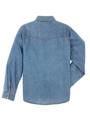 Ely Cattleman Women's Bleach Washed Denim Shirt