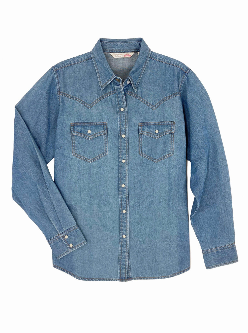 Ely Cattleman Women's Bleach Washed Denim Shirt - Ely Cattleman