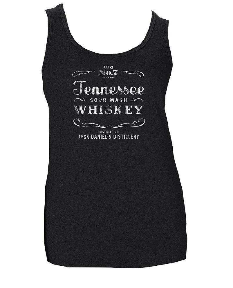 Jack Daniel's Ladies Black Tank W/ Tenn Whiskey Logo Front Shirt - Jack Daniels Clothing - Flyclothing LLC