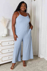 Basic Bae Full Size Spaghetti Strap V-Neck Jumpsuit - Trendsi - Flyclothing LLC
