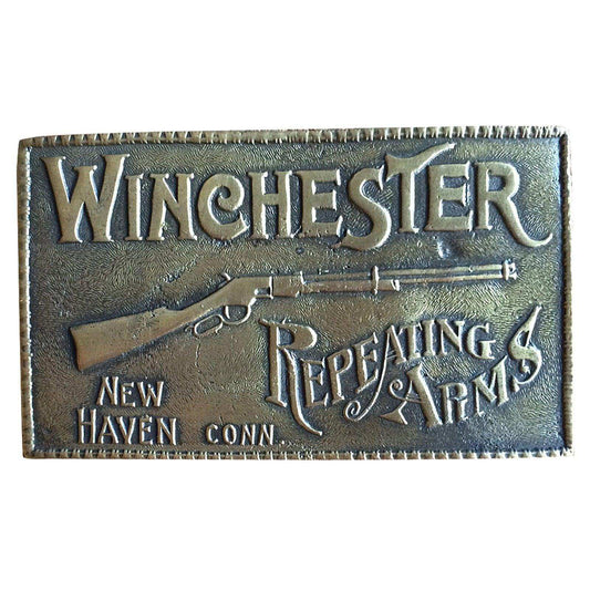 Vintage Winchester Repeating Arms Brass Western Belt Buckle - Rockmount Clothing - Flyclothing LLC